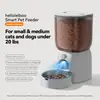 Comedouro Automático para Pets 4L Graffiti Inteligente APP Remoto WiFi com Gravação Vedado para Manter Fresco Comedouro para Gatos e Cachorros