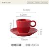 Taza de Café Cerámica Tres Colores Estilo Casual Taza para Espresso Latte Art Transfronteriza Europea Juego de Taza y Platillo para Café Italiano