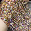 2MM 3MM 4MM circón blanco facetado cuentas sueltas superficie de balón de fútbol duro accesorios de pulsera collar semiacabados