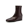 Botines para mujer, botas de montar estilo Western, con un aumento de altura interior de 4.5 cm, nueva colección otoño/invierno, elegantes y versátiles, botines y botas altas