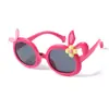 2025 Nuevo Estilo Niños Niñas Orejas de Conejo Lindas Dibujos Animados Moda Elegante Forma Cóncava Protección Solar Gafas de Sol Jc1878
