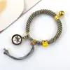 Pulsera Thangka Estilo Tíbet con Cinco Deidades de la Riqueza, Pulsera Tejida a Mano con Tara Verde y Cinco Santos, Pulsera Caja Gahu