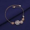 Pulsera de crisantemo con microincrustaciones de circonita y cobre, joyería personalizada, estilo girasol, temperamento simple, 2021, venta al por mayor
