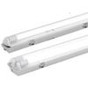 Lámpara de soporte LED a prueba de tres t8 impermeable y a prueba de polvo taller de almacén a prueba de explosiones LED de tubo simple y doble con cubierta tubo fluorescente superbrillante