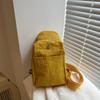Versão Coreana 2025 Nova Moda Bolsa de Ombro Casual Simples Feminina Bolsa de Peito Grande Capacidade Tecido de Nylon Repelente à Água