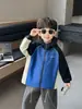 Q239 Chaqueta Infantil Estilo Primavera y Otoño Nueva Pequeño Caballero Casual Versátil con Capucha y Cremallera Ropa de Bebé para Primavera y Otoño