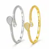 Pulsera Abierta de Serpiente con Diamantes Completos en Forma de Gota de Agua Doble 2026 para Mujer, Pulsera de Nicho de Lujo Ligero, Adecuada para el Festival Qixi y el Uso Diario, Joyería Femenina que Inspira Atmósfera