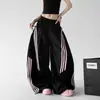 Pantalones de Pierna Ancha para Street Dance Unisex 2026 Verano Nuevos de Cintura Alta Sueltos Blancos Deportivos Casuales para Personas Altas