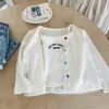Roupas Infantis Novas da Primavera Ningli para Meninas: Conjunto de Duas Peças Estilo Coreano com Top de Alcinha e Cardigã para Meninas Jovens, Roupa de Bebê da Moda Estilo Coreano para Primavera