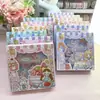 Pegatinas de cinta para diario con corazón de niña linda, paquete esmerilado, para diario de estudiante, material decorativo DIY, pegatinas pequeñas de dibujos animados