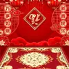 Estudio Fotográfico Tela de Fondo China Fotografía de Niños Disfraz Retrato Familiar de Año Nuevo Papel de Fondo Rojo
