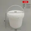 Cubo de plástico redondo cuadrado portátil 2L transparente grado alimenticio PP cubo de yogur 1L cubo de arroz engrosado especificaciones de juguete ordenadas