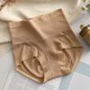 Calzones Nuevos para Mujer 2023 Sin Costuras Transpirables Simples Cintura Alta Abdomen Cadera Color Sólido Algodón Puro Calzones para Niñas