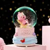 Caja de Música de Bola de Cristal de Conejito Lindo de Dibujos Animados Juguete Creativo de Moda Muñeca Caja de Música Regalo Femenino para Niños