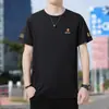 Camiseta de Manga Curta de Seda de Gelo Scarecrow para Homens 2025 Verão Novo Estilo Esportiva Casual Respirável Tamanho Grande Tendência de Roupas de Secagem Rápida para Homens