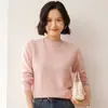 26 Estilos Nuevos de Suéteres de Color Sólido para Mujer, Suéteres de Cachemira con Cuello Redondo, Pulóveres Sueltos y de Moda, Suéteres de Cachemira Tejidos de Manga Larga