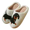 Suministrado directamente por el fabricante, pantuflas de algodón para perro salchicha de importación, pantuflas de algodón con dibujos animados para el hogar, pantuflas de interior, pantuflas para el hogar