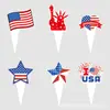 Produtos Novos Transfronteiriços Decoração para Eventos do Dia da Independência dos EUA Adereços Toppers de Bolo para o Dia da Independência Suprimentos de Decoração para Festa