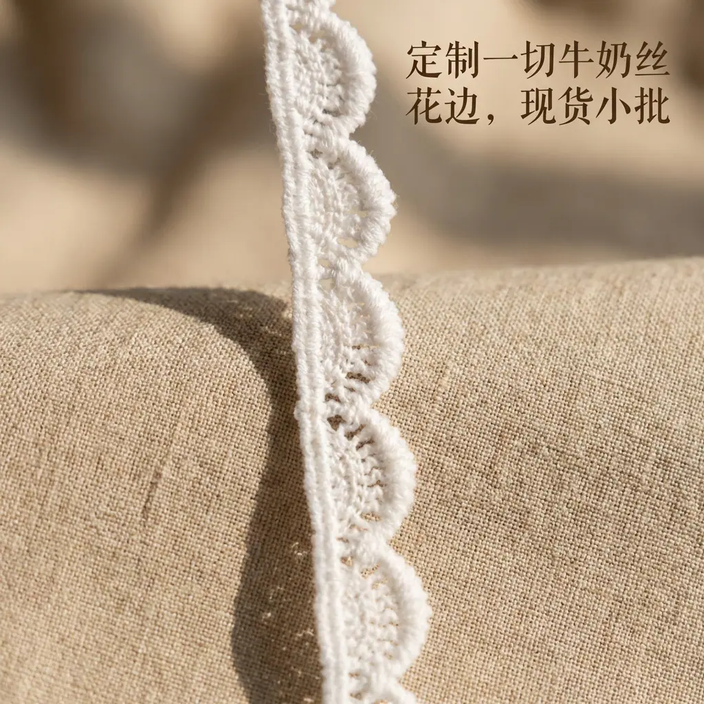 牛奶丝花边复古电商主图