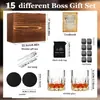 Conjunto Popular de Copos de Whisky do Fabricante 2 Copos 8 Pedras Caixa de Madeira Pedra de Gelo de Granito Conjunto Vários Copos de Vinho