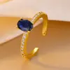 Anillo de Zafiro 2025 Diseño de Nicho Sentido de Alta Gama Anillo para Apilar Dos Usos Anillo de Dedo Retro Moda Alta Gama