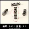 Hebilla de Fijación de Correa de Cuerda Hebilla de Resorte Hebilla Cilíndrica de Doble Agujero para Cuerda Accesorios Hebilla de Fijación de Cuerda Tipo Resorte de Metal Th182
