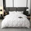 Artesanía de Bordado de Flores Tridimensional Transfronterizo Set de Tres o Cuatro Piezas de Flor Trenzada Hecha a Mano Funda Nórdica para Dormitorio Habitación de Estudiantes Funda de Almohada Juego de Ropa de Cama