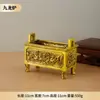 Quemador de incienso cuadrado de cobre macizo con doble asa para uso en el hogar, la oficina y la tienda, una pieza decorativa para atraer riqueza, ofrecer bendiciones y rezar por buena fortuna