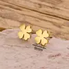 Nuevos Productos Transfronterizos de Comercio Exterior: Pendientes Minimalistas de Acero Inoxidable con Diseño de Flor, Palmera y Corona Estilo Japonés y Coreano, Al Por Mayor en Stock