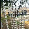 Cortina de contas de cristal para casamento em acrílico corrente de contas decoração de teto de palco para cena de casamento cordão de contas divisória de contas octogonais