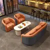 Sofá de Recepção de Negócios de Luxo Leve Combinação de Mesa e Cadeira de Escritório Cabine de Área de Recepção de Lobby de Hotel Minimalista Moderno