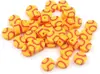 Fatias Coloridas de Argila Macia, Argila Macia Perfurada com Desenhos de Frutas e Letras em Inglês, Conjunto de Contas para Pulseira, Partículas de Argila Macia