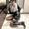 Estilo japonês seda preta fina meia-calça Rhombus-shaped Lattice Dot Thigh Lace Hot Girl High School Irmã meias de seda ins Cyber Celebrity jk Meias