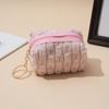 Monedero Mini Cuadrado de Felpa Nuevo Transfronterizo Lindo Llavero para Niños Bolsa Pequeña con Banda Vocal Labial Bolsa para Audífonos