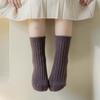 24167 calcetines para niñas otoño e invierno color sólido calcetines de tubo niñas coreanas bebé gruesos cálidos calcetines apilados verticales