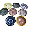 Plato Hondo de Cerámica Estilo Bohemio Bajo Esmalte Hogareño para Hot Pot Tazón de Condimentos Plato para Vinagre de Empanadillas Tazón de Condimentos para Salsa de Soja