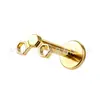 Brincos de argola labial hexagonais em favo de mel de titânio F136 Jiangtai Corpo de liga de titânio G23 Joias para piercing atacado