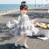 Conjunto de vestido de princesa con lazo de otoño para niñas estilo coreano 2026 nuevo estilo vestido de dos piezas inspirado en Chanel ropa infantil al por mayor