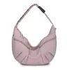 Bolsa Nicho Leve para Mulheres 2025 Nova Bolsa de Ombro Versátil Pregueada de Corno Estilo Casual Preguiçoso Transversal Bolsa Dumpling