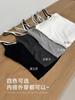 Top Feminino Camisola Falsa de Duas Peças Pura Spice Girl para Primavera e Verão com Bojo Roupa de Baixo Base Slim-fit Modelador Sem Mangas