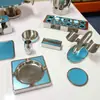 Acero Inoxidable Cepillado KTV Club Decoración de Escritorio Suministros Juego Completo Bandeja de Frutas Estante Caja de Pañuelos Estante de Trigo Caja traje