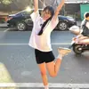 Shorts Casuais de Algodão Azul Marinho Estilo Americano para Mulheres, Verão Cintura Alta Perna Larga Emagrecedor Hot Pants