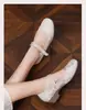 Zapatos de Tacón Alto de Estilo Chino Nuevo Zapatos a Juego para Cheongsam de Mujer Retro Estilo Antiguo de Pekín Antiguo Zapatos de Tela Bordados Estilo Han