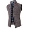 Comércio exterior transfronteiriço outono e inverno nova moda masculina forrado de lã cardigan grosso suéter quente casaco fino gola alta homens