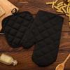 Luvas de isolamento térmico Almofada de isolamento térmico Resistente a altas temperaturas Preto puro Almofada universal para panelas para destros Almofada de proteção para mesa de trabalho em tecido de poliéster