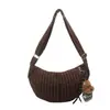 Nova Bolsa de Mão de Ombro Único Estilo Balde Tendência Versátil Grande Capacidade Bolsa de Ombro Fashionável Textura Bolsa Simples de Axila para Mulheres