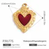 Accesorios para joyería DIY transfronterizos Colgante de collar de amor estilo gótico medio Colgante de acero inoxidable de oro de 18 quilates Colgante único en stock