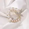 Broche Pin Anti-Exposición para Mujeres, Broche de Perlas Ajustable para la Cintura, Herramienta para Fijar Cinturones, Pin Decorativo para Ropa