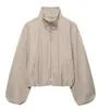Roupas femininas europeias e americanas transfronteiriças, populares no AliExpress, jaqueta bomber casual macia da moda estilo francês