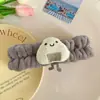Bonita banda para el pelo con forma de tostada de dibujos animados para lavarse la cara, accesorio para lavarse la cara, funda a prueba de humedad, cuerda para el pelo para mujer, banda para el pelo para aplicar mascarilla.